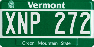 VT license plate XNP272