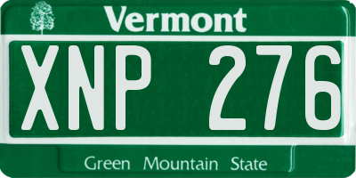 VT license plate XNP276