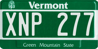 VT license plate XNP277