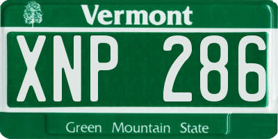 VT license plate XNP286