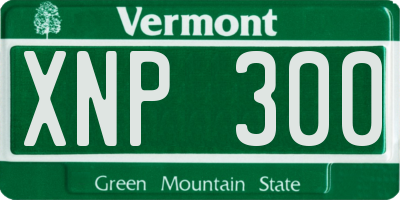 VT license plate XNP300