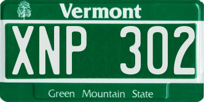 VT license plate XNP302