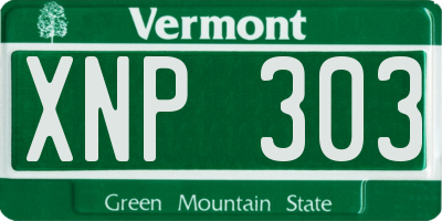 VT license plate XNP303