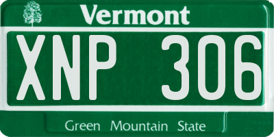 VT license plate XNP306