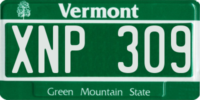 VT license plate XNP309