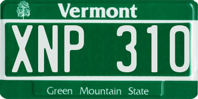 VT license plate XNP310