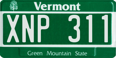VT license plate XNP311