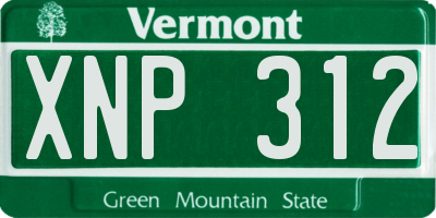VT license plate XNP312