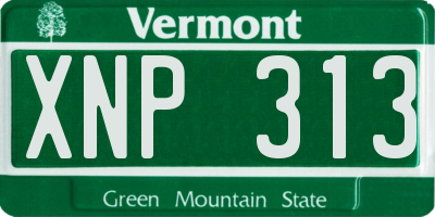 VT license plate XNP313