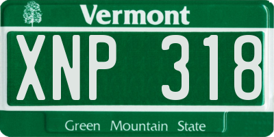 VT license plate XNP318