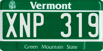VT license plate XNP319