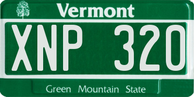 VT license plate XNP320
