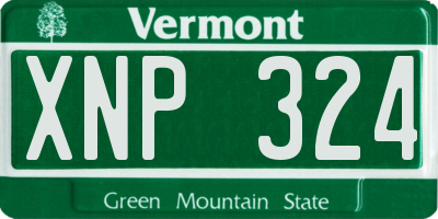 VT license plate XNP324