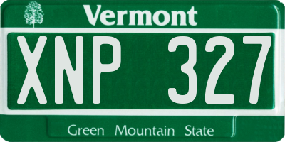 VT license plate XNP327
