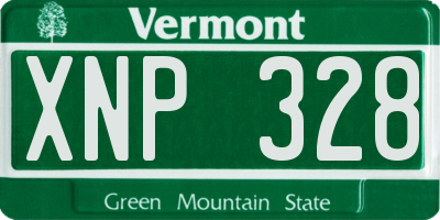 VT license plate XNP328