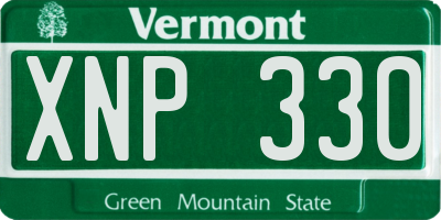 VT license plate XNP330
