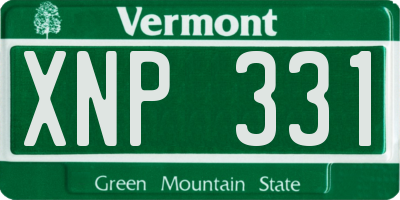 VT license plate XNP331