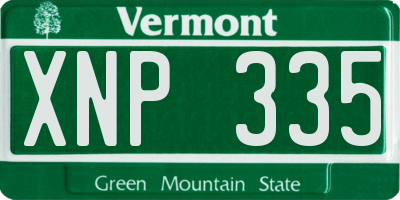 VT license plate XNP335