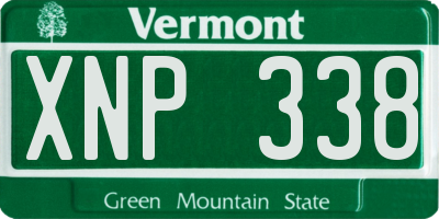 VT license plate XNP338
