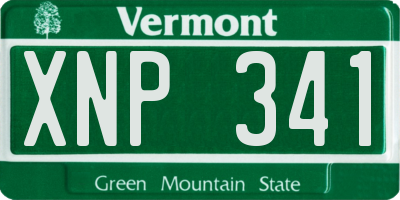 VT license plate XNP341