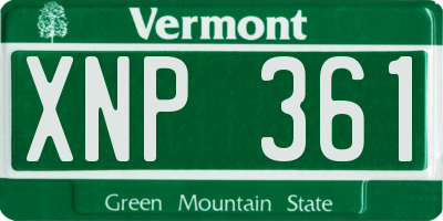 VT license plate XNP361