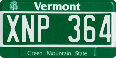 VT license plate XNP364
