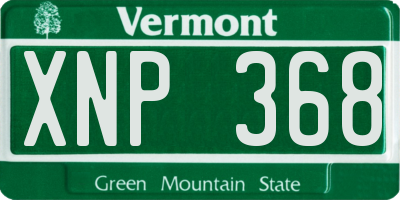 VT license plate XNP368