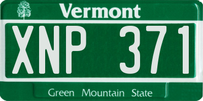 VT license plate XNP371