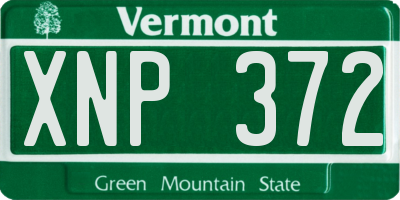 VT license plate XNP372