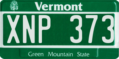 VT license plate XNP373
