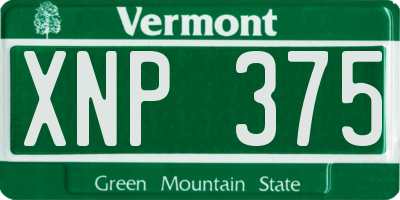 VT license plate XNP375
