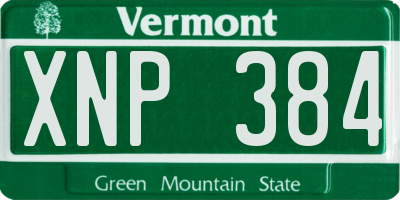 VT license plate XNP384