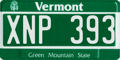 VT license plate XNP393