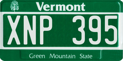 VT license plate XNP395