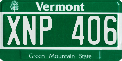 VT license plate XNP406