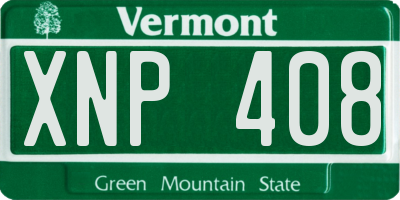 VT license plate XNP408