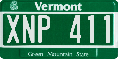 VT license plate XNP411