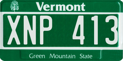 VT license plate XNP413
