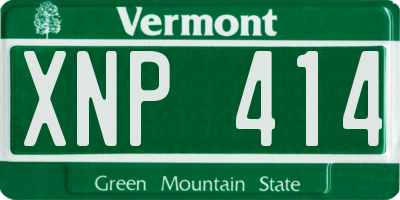 VT license plate XNP414