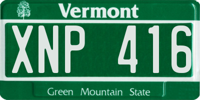 VT license plate XNP416