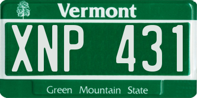 VT license plate XNP431