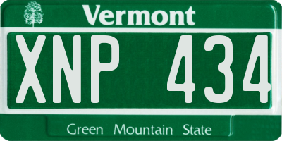 VT license plate XNP434