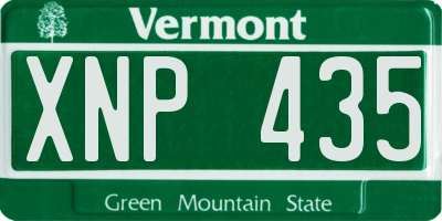 VT license plate XNP435