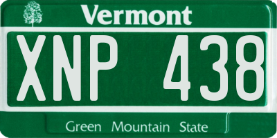 VT license plate XNP438
