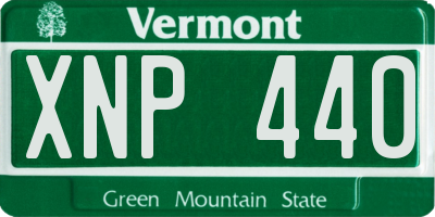 VT license plate XNP440