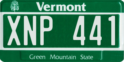 VT license plate XNP441