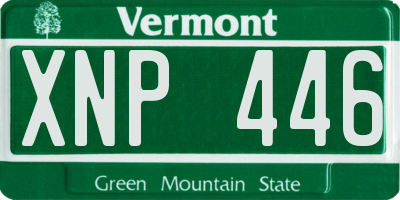 VT license plate XNP446