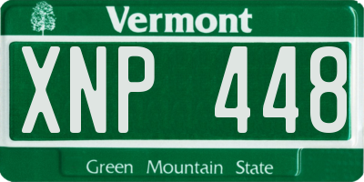 VT license plate XNP448