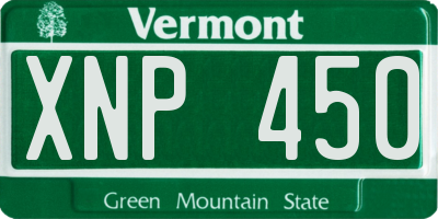 VT license plate XNP450