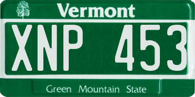 VT license plate XNP453